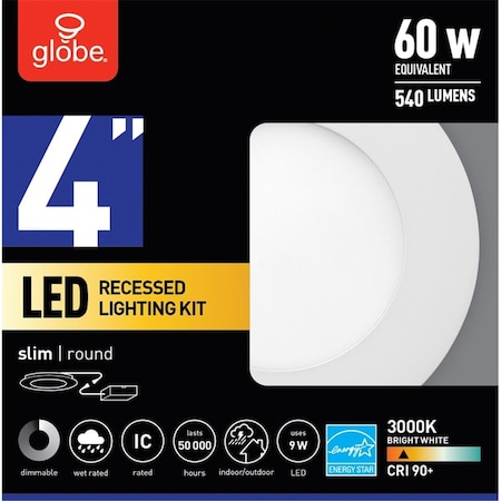 Or 4 in. Metal LED Recessed Light, Frost White - 60 watt OR3300361